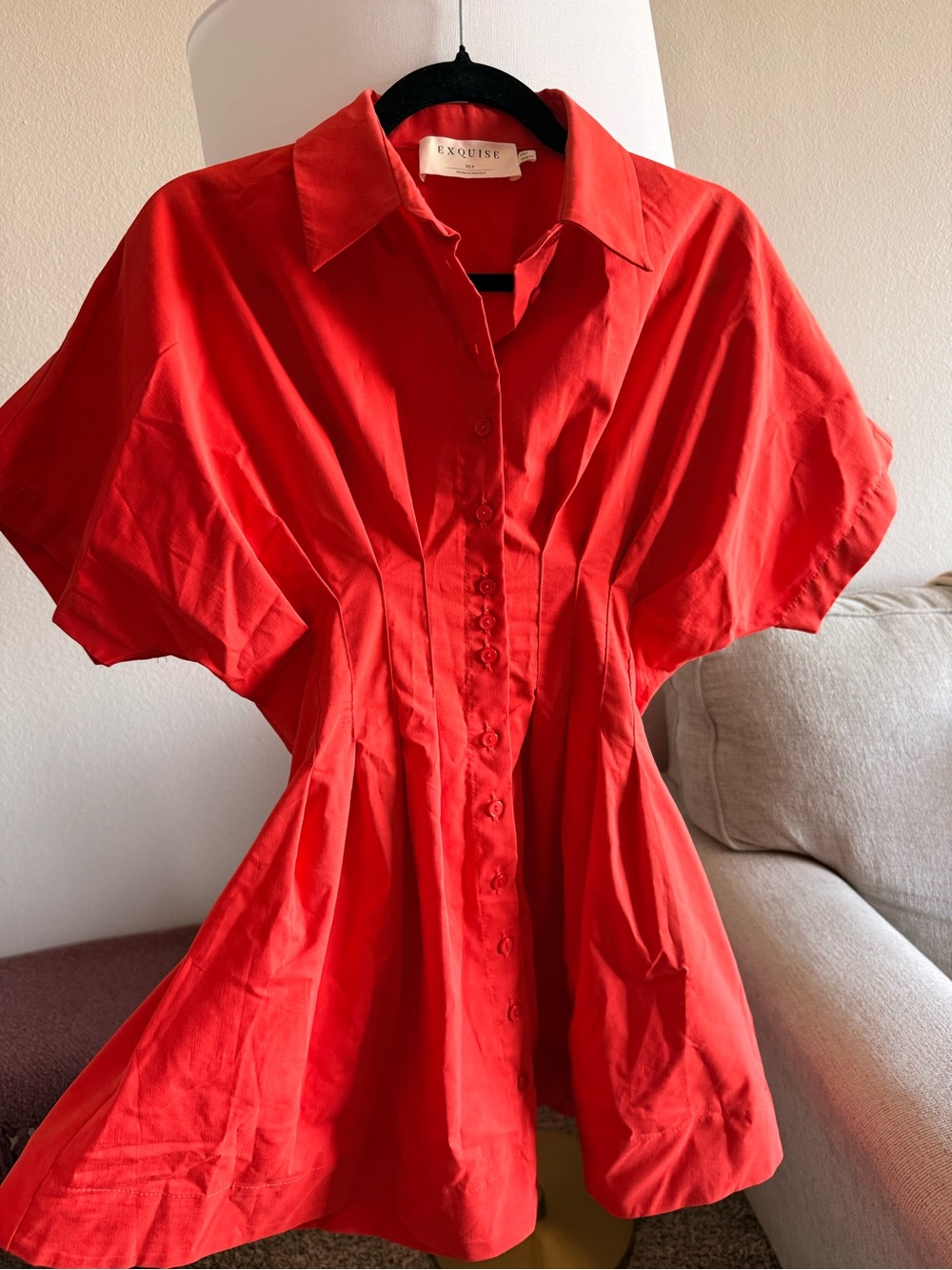 The Tobie Button Front Pleated Shirt Dress
